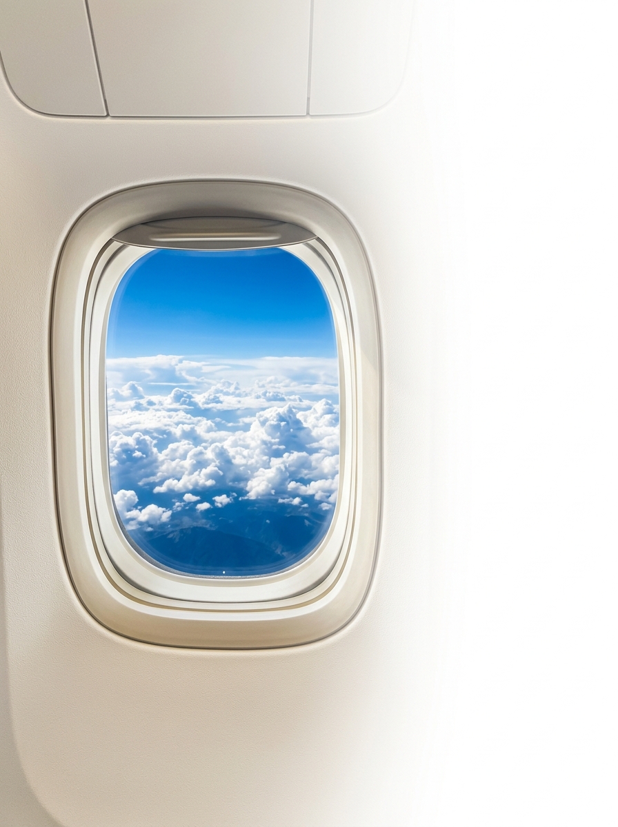 Airplane Window View
